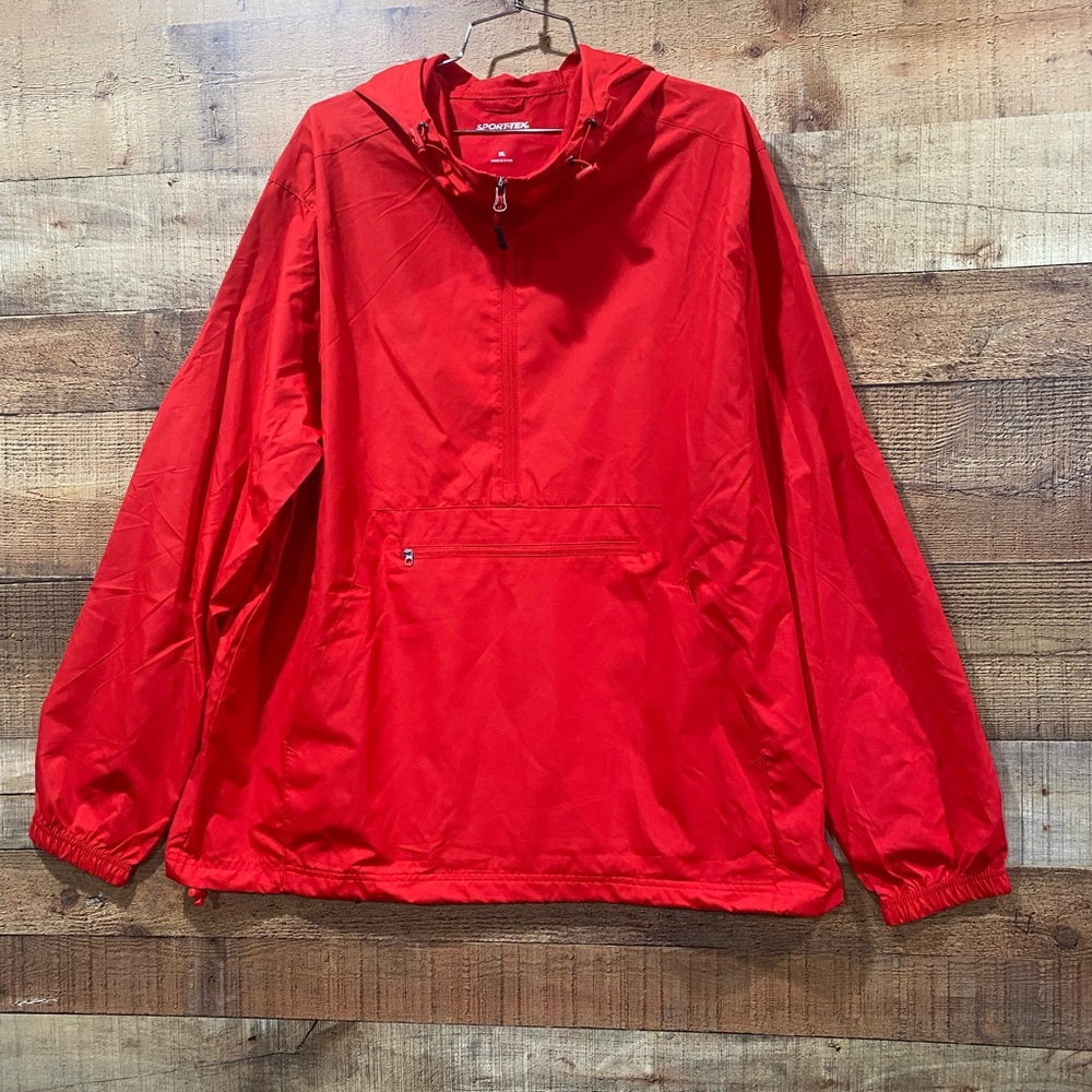 New Without Tags Sport Tek Red Windbreaker Size XL